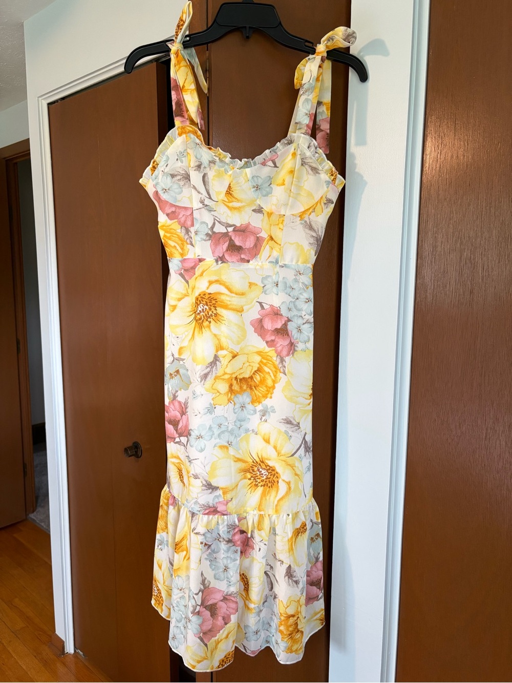 Floral Tie-Shoulder Sundress